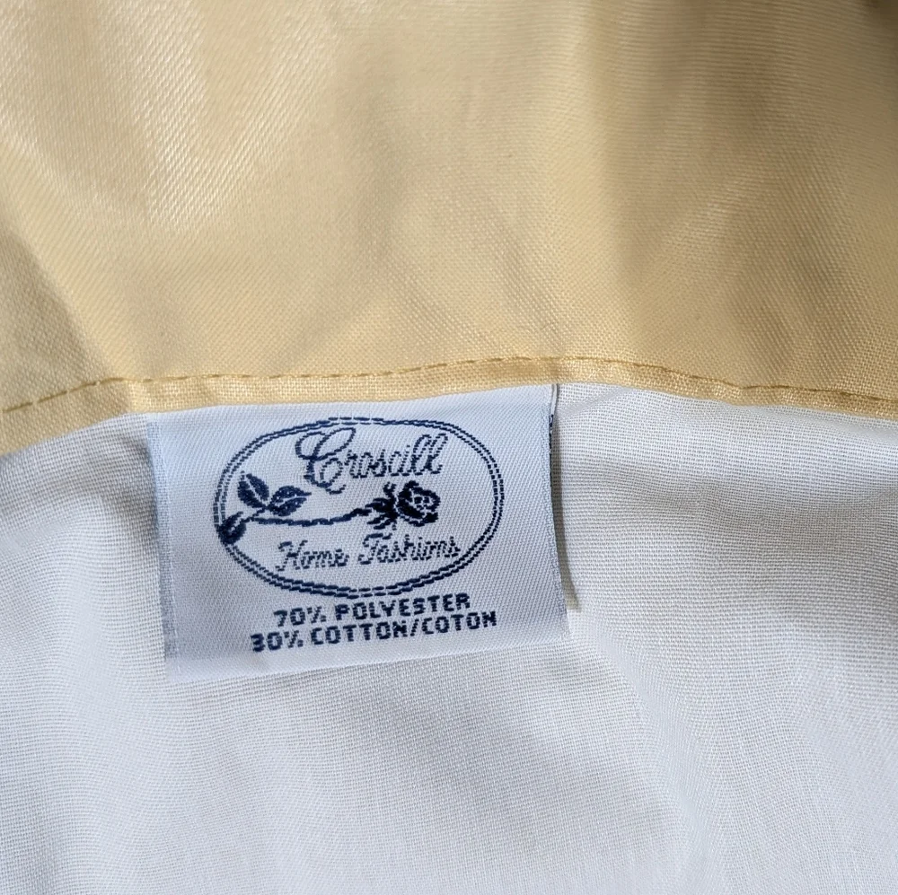Croscill Curtain Panels Pair (2) Sunshine Yellow Cottagecore 86 x 39” Drapes EUC